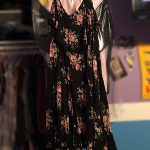 Black floral dress, size 3